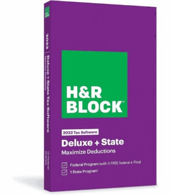 H&R Block Tax Software Deluxe + State 2024