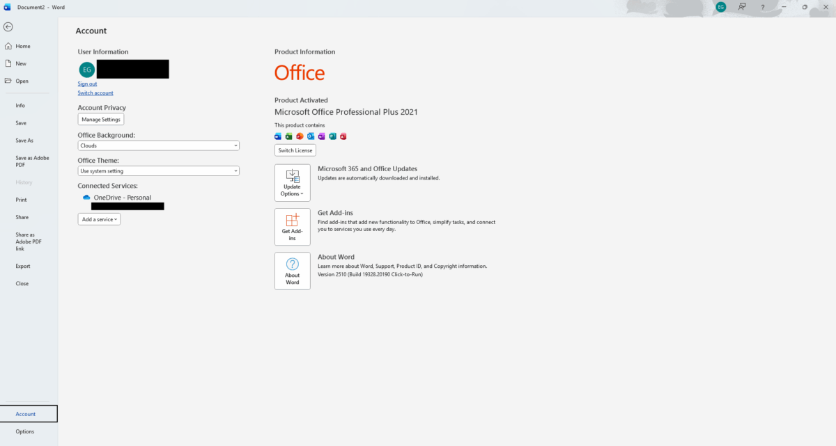 office 2021 license activation